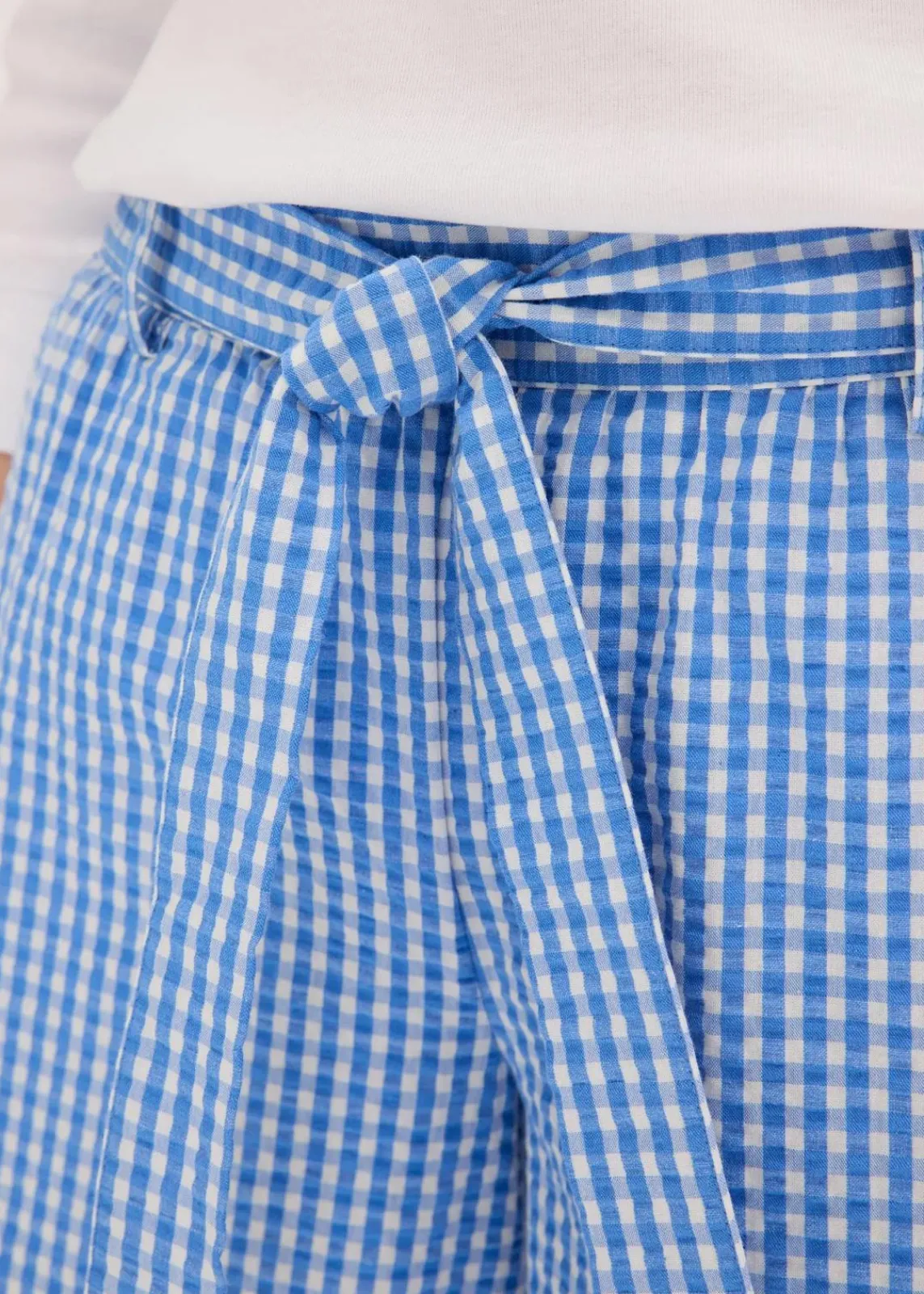 bonprix Hosen|Bekleidung·Kleider^Hose in Vichy-Karo wollweiß/mittelblau kariert