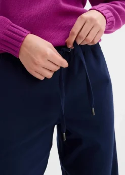 bonprix Bekleidung·Kleider|Hosen^Hose in Wolloptik mit Bequembund dunkelblau