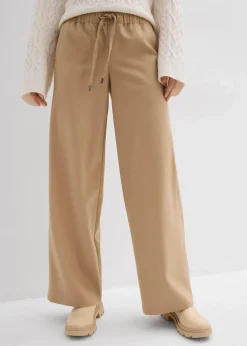 bonprix Hosen|Bekleidung·Kleider^Hose in Wolloptik mit Bequembund hellkhaki