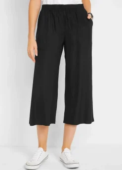 bonprix Bekleidung·Kleider|Hosen^3/4-Hose mit Bequembund aus Viskose schwarz