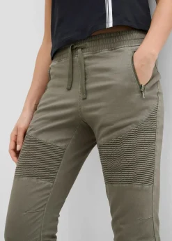 bonprix Hosen|Bekleidung·Kleider^Hose mit Biker-Details schlammgrün