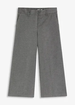 bonprix Hosen|Shorts^Hose mit Fischgrat in Wolloptik grau meliert