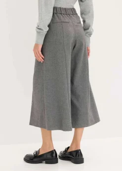 bonprix Hosen|Shorts^Hose mit Fischgrat in Wolloptik grau meliert