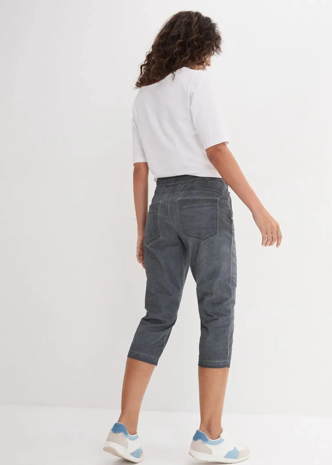 bonprix Bekleidung·Kleider|Hosen^3/4-Hose mit Kontrast-Bindeband rauchgrau