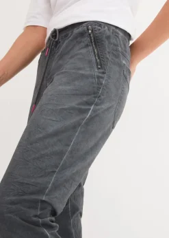 bonprix Bekleidung·Kleider|Hosen^3/4-Hose mit Kontrast-Bindeband rauchgrau