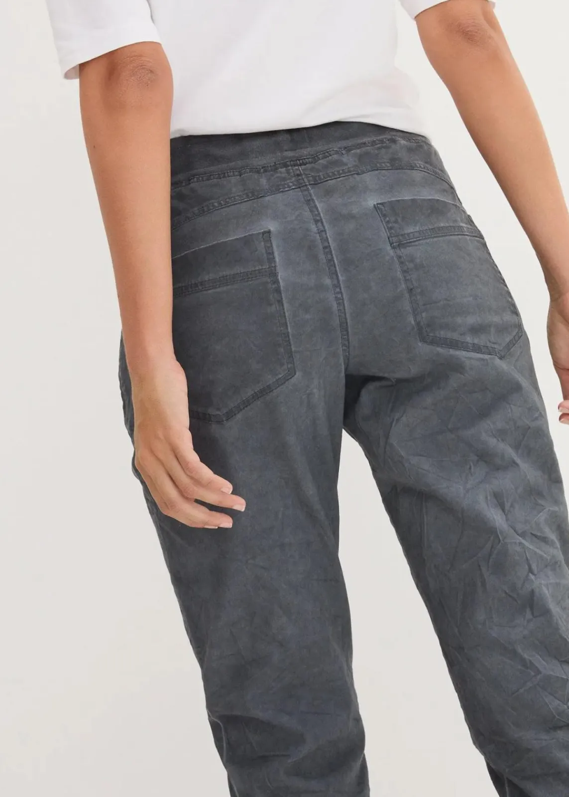 bonprix Bekleidung·Kleider|Hosen^3/4-Hose mit Kontrast-Bindeband rauchgrau