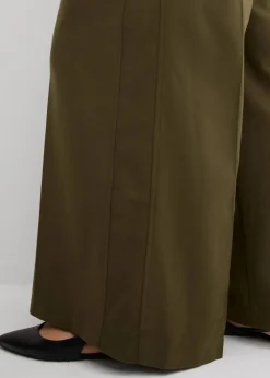 bonprix Bekleidung·Kleider|Hosen^Hose mit Seitenschnallen aus Viskose-Mix dunkeloliv