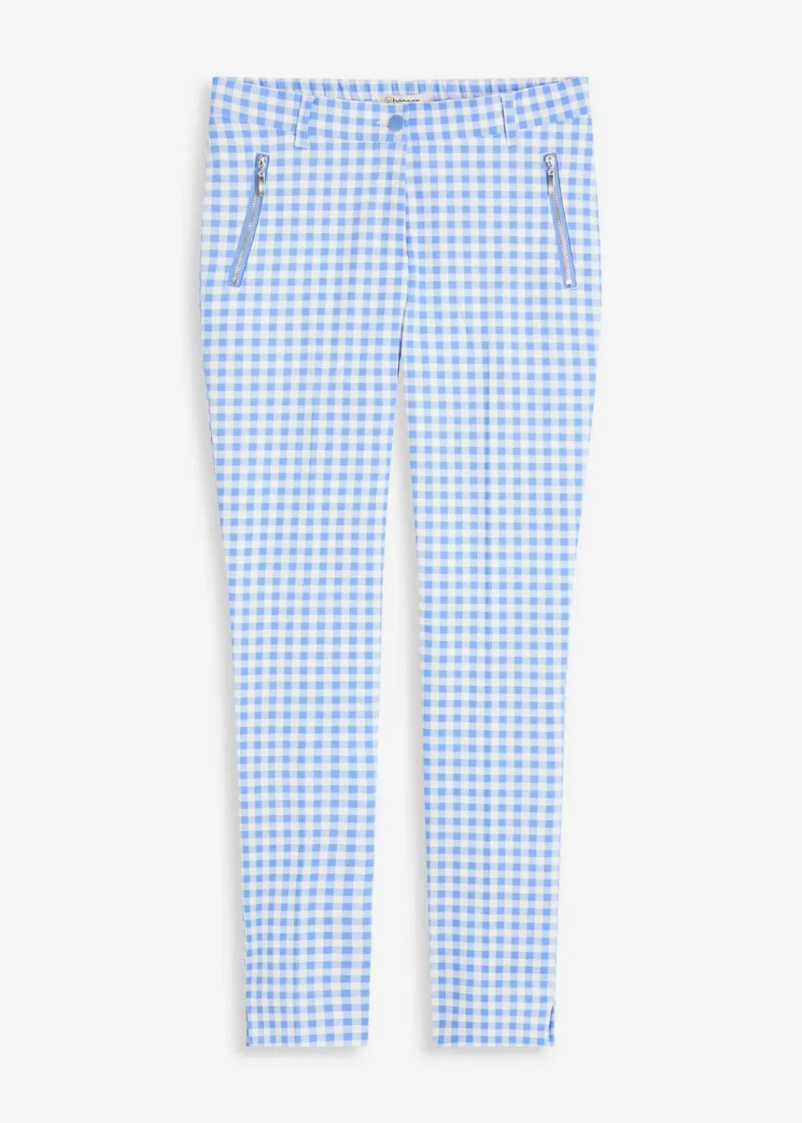 bonprix Bekleidung·Kleider|Hosen^Hose mit Vichy Karo mittelblau/wollweiß kariert