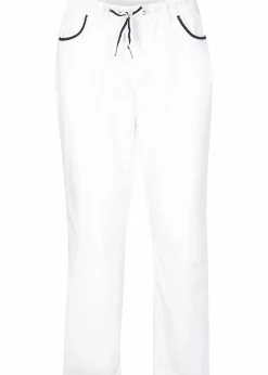 bonprix Bekleidung·Kleider|Hosen^7/8-Hose, Papertouch mit Bequembund weiß/dunkelblau