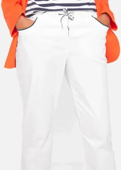 bonprix Bekleidung·Kleider|Hosen^7/8-Hose, Papertouch mit Bequembund weiß/dunkelblau
