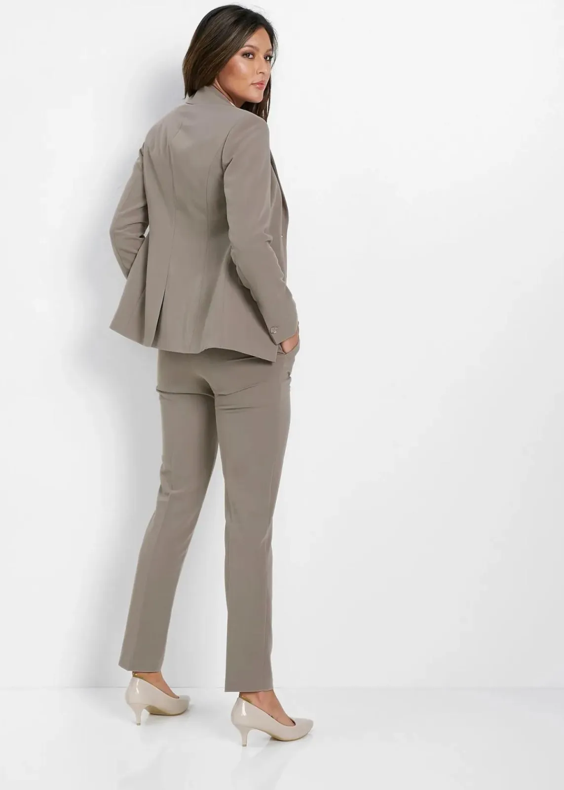 bonprix Kurzgrößen|Bekleidung·Basics^Hosenanzug taupe