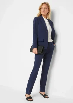 bonprix Hosen|Blazer^Hosenanzug dunkelblau