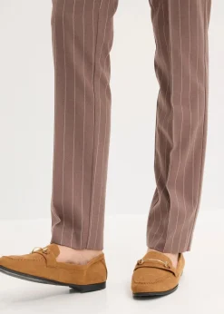 bonprix Kurzgrößen|Bekleidung·Basics^Hosenanzug 2-tlg lehmbraun/naturbeige gestreift