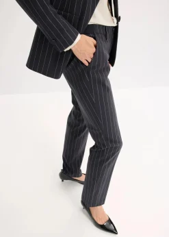 bonprix Hosen|Blazer^Hosenanzug 2-tlg schwarz/naturbeige gestreift
