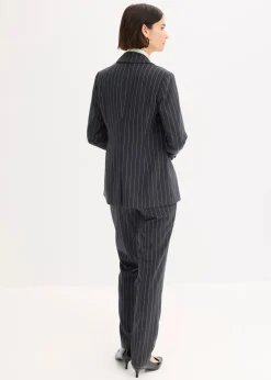 bonprix Hosen|Blazer^Hosenanzug 2-tlg schwarz/naturbeige gestreift