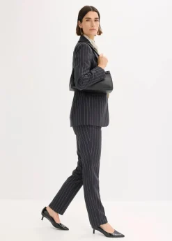 bonprix Hosen|Blazer^Hosenanzug 2-tlg schwarz/naturbeige gestreift