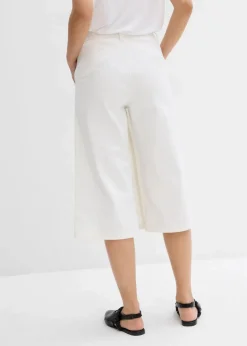 bonprix Bekleidung·Kleider|Hosen^Hosenrock aus elastischem Baumwoll-Mix wollweiß