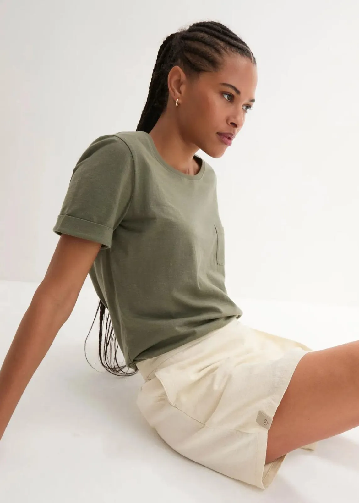 bonprix Bekleidung·Kleider|Hosen^Hosenrock aus luftigem Leinen-Mix natur