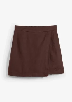 bonprix Bekleidung·Outdoorbekleidung|Bekleidung·Kleider^Hosenrock aus reinem Leinen dunkelbraun