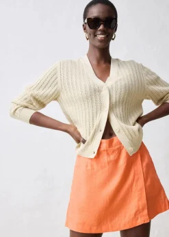 bonprix Bekleidung·Outdoorbekleidung|Bekleidung·Kleider^Hosenrock aus reinem Leinen mango