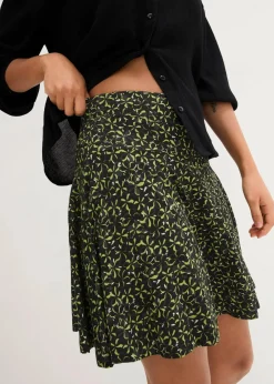bonprix Bekleidung·Kleider|Hosen^Hosenrock aus softer Viskose schwarz geblümt