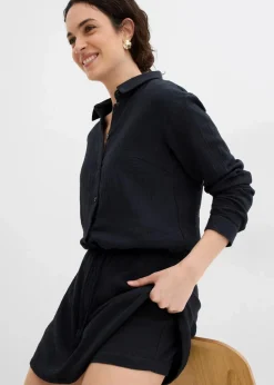 bonprix Hosen|Bekleidung·Kleider^Hosenrock aus weichem Musselin schwarz
