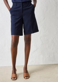 bonprix Hosen|Premium^Hosenrock mit Wollanteil dunkelblau meliert