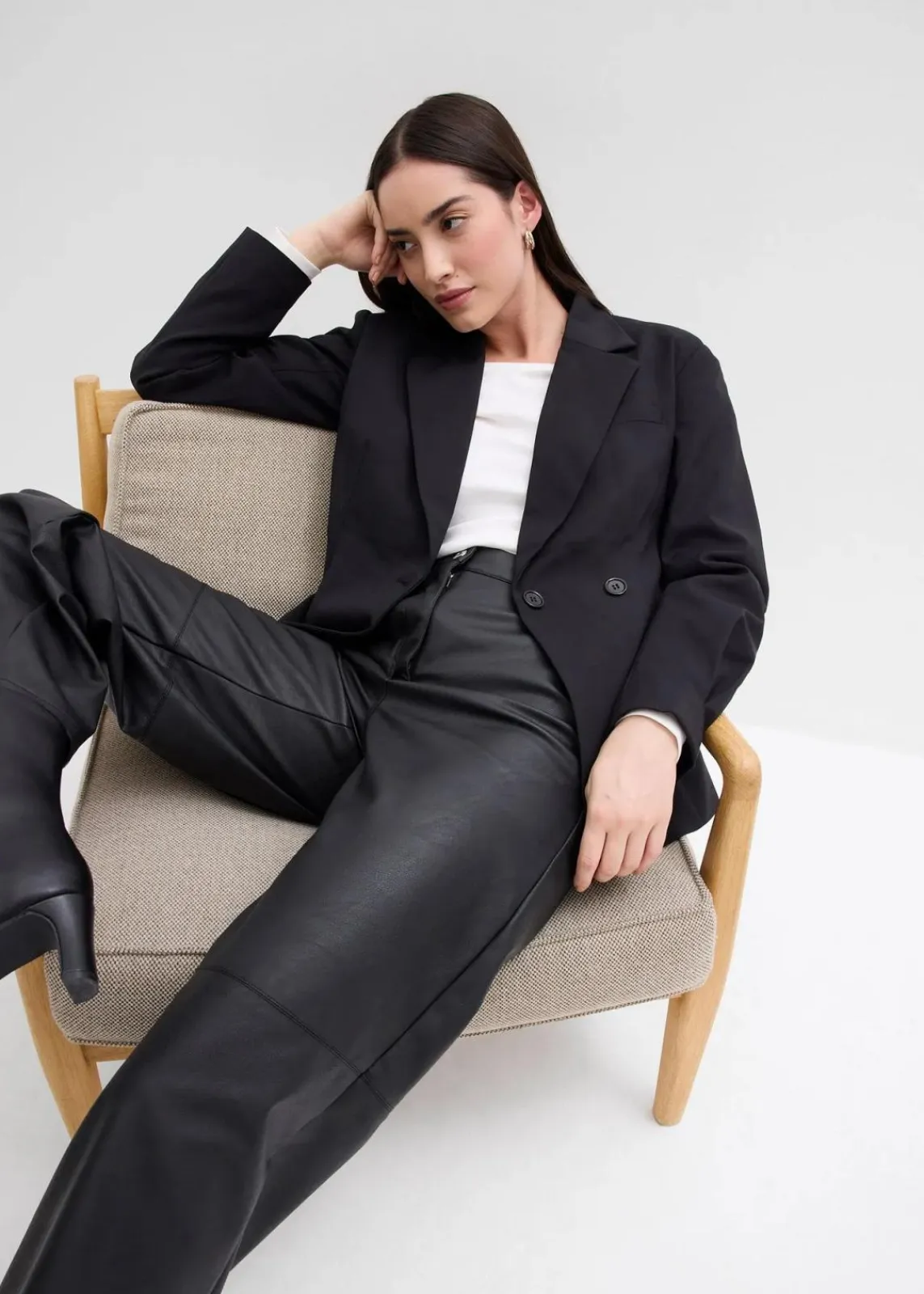bonprix Bekleidung·Basics|Blazer^Hourglass Blazer schwarz