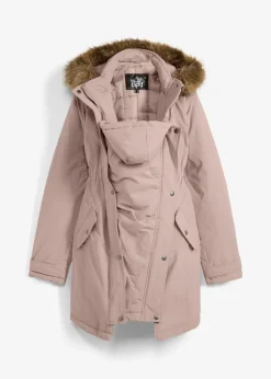 bonprix Nachhaltigere Materialien|Umstandsmode^3-in-1 Funktions-Umstandsjacke und Tragejacke mattrose