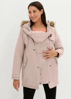 bonprix Nachhaltigere Materialien|Umstandsmode^3-in-1 Funktions-Umstandsjacke und Tragejacke mattrose