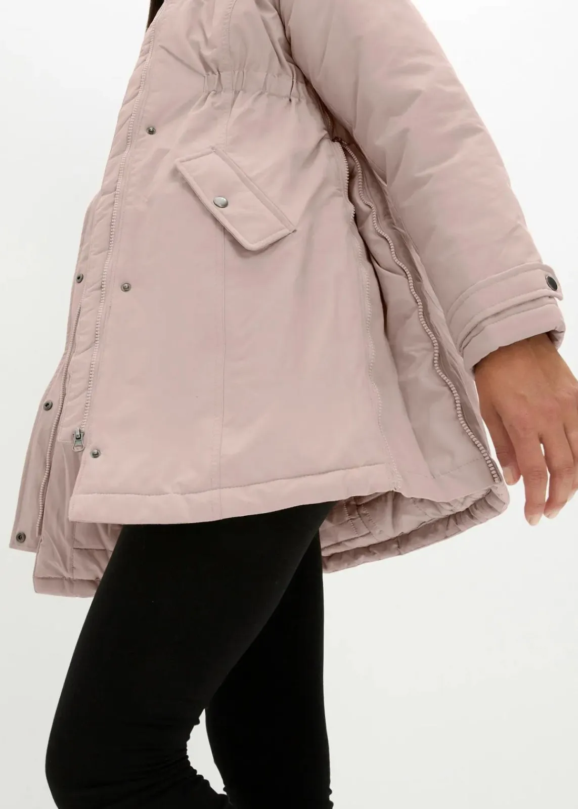 bonprix Nachhaltigere Materialien|Umstandsmode^3-in-1 Funktions-Umstandsjacke und Tragejacke mattrose