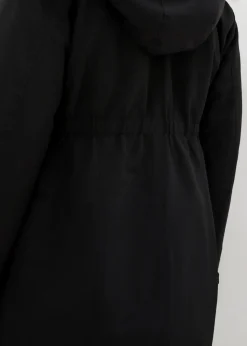 bonprix Nachhaltigere Materialien|Umstandsmode^3-in-1 Funktions-Umstandsjacke und Tragejacke schwarz