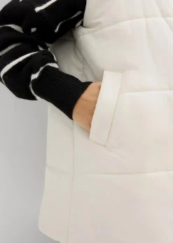 bonprix Bekleidung·Blazer|Umstandsmode^4-in-1 gefütterte Umstandsweste zum Wenden mit Trageeinsatz beige/schwarz