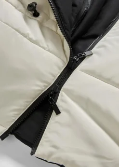 bonprix Bekleidung·Blazer|Umstandsmode^4-in-1 gefütterte Umstandsweste zum Wenden mit Trageeinsatz beige/schwarz