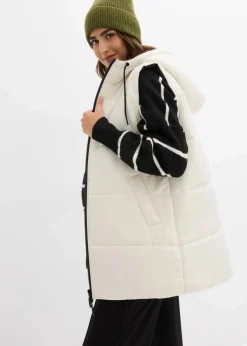 bonprix Bekleidung·Blazer|Umstandsmode^4-in-1 gefütterte Umstandsweste zum Wenden mit Trageeinsatz beige/schwarz