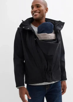 bonprix Bekleidung·Blazer|Umstandsmode^3-in-1 Herren-Tragejacke mit Vorder- und Rückentragefunktion schwarz