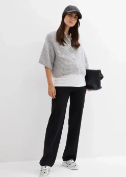 bonprix Bekleidung·Blazer|Nachhaltigere Materialien^2-in-1 Jerseyhose für die Schwangerschaft und danach mit umklappbarem Bund schwarz