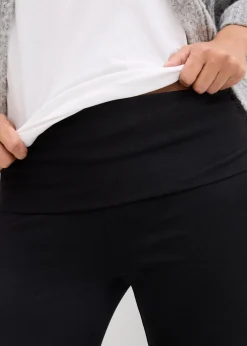 bonprix Bekleidung·Blazer|Nachhaltigere Materialien^2-in-1 Jerseyhose für die Schwangerschaft und danach mit umklappbarem Bund schwarz