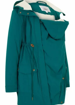 bonprix Umstandsmode|Bekleidung·Blazer^3-in-1 kuschelig gefütterte Umstands- und Tragejacke brillantgrün