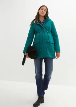 bonprix Umstandsmode|Bekleidung·Blazer^3-in-1 kuschelig gefütterte Umstands- und Tragejacke brillantgrün