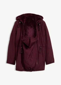bonprix Bekleidung·Blazer|Umstandsmode^6-in-1 kuschelige Umstands- und Tragejacke zum Wenden weinrot
