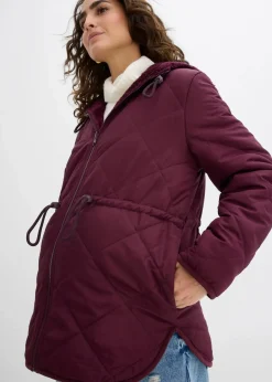 bonprix Bekleidung·Blazer|Umstandsmode^6-in-1 kuschelige Umstands- und Tragejacke zum Wenden weinrot