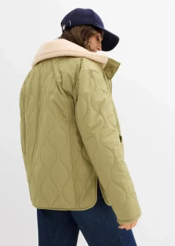 bonprix Bekleidung·Blazer|Umstandsmode^3-in-1 Leichte Umstandsjacke mit Teddyfutter und Trageeinsatz olivkhaki