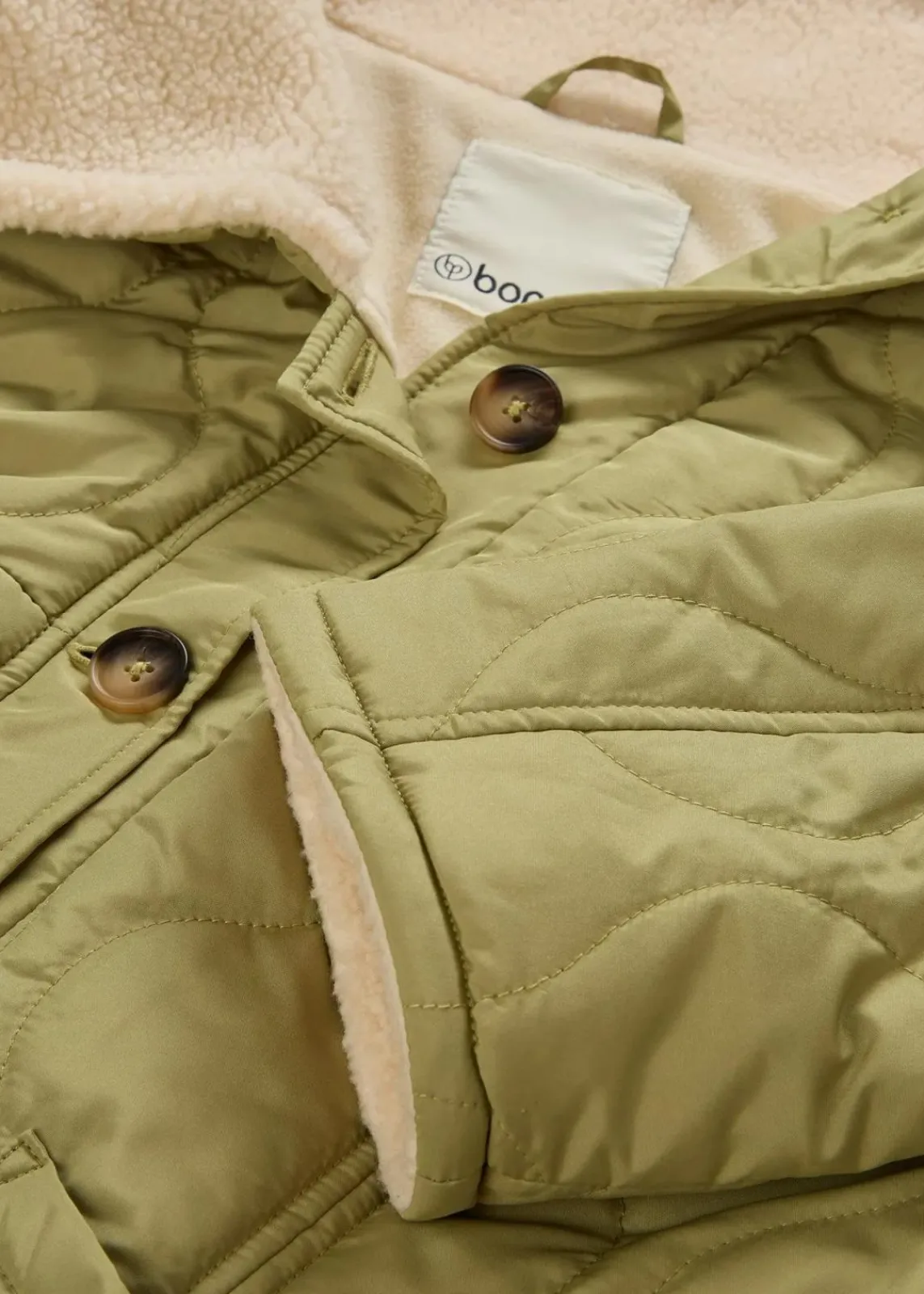 bonprix Bekleidung·Blazer|Umstandsmode^3-in-1 Leichte Umstandsjacke mit Teddyfutter und Trageeinsatz olivkhaki