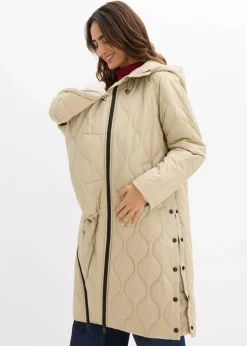 bonprix Bekleidung·Blazer|Umstandsmode^3-in-1 mittelwarm gesteppter Umstands-und Tragemantel mattschilf