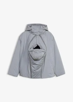 bonprix Bekleidung·Blazer|Umstandsmode^3-in-1 Reflektierende Umstandsjacke mit Trage- und Schwangerschaftseinsatz grau