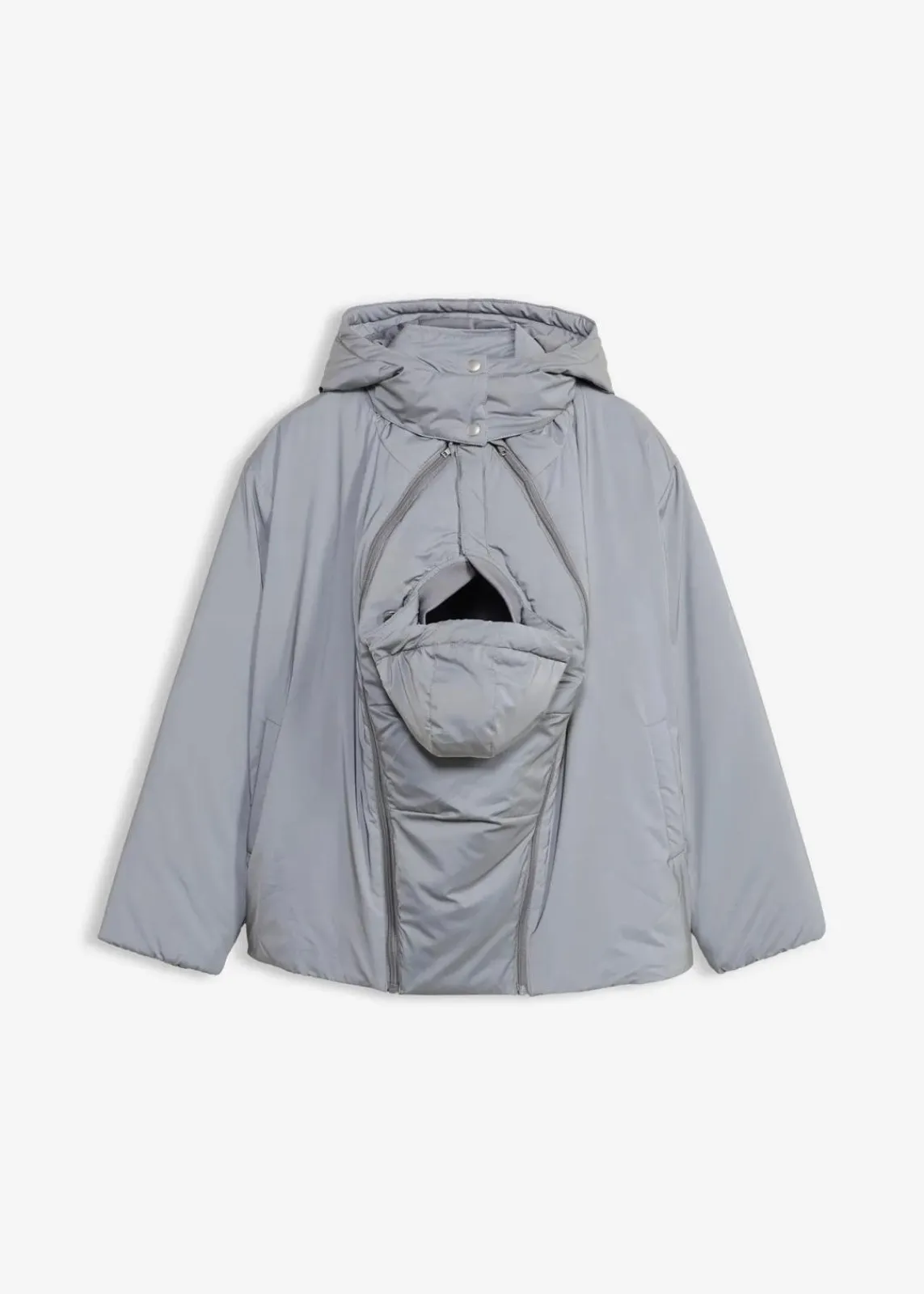 bonprix Bekleidung·Blazer|Umstandsmode^3-in-1 Reflektierende Umstandsjacke mit Trage- und Schwangerschaftseinsatz grau