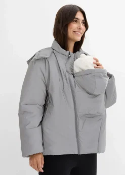 bonprix Bekleidung·Blazer|Umstandsmode^3-in-1 Reflektierende Umstandsjacke mit Trage- und Schwangerschaftseinsatz grau