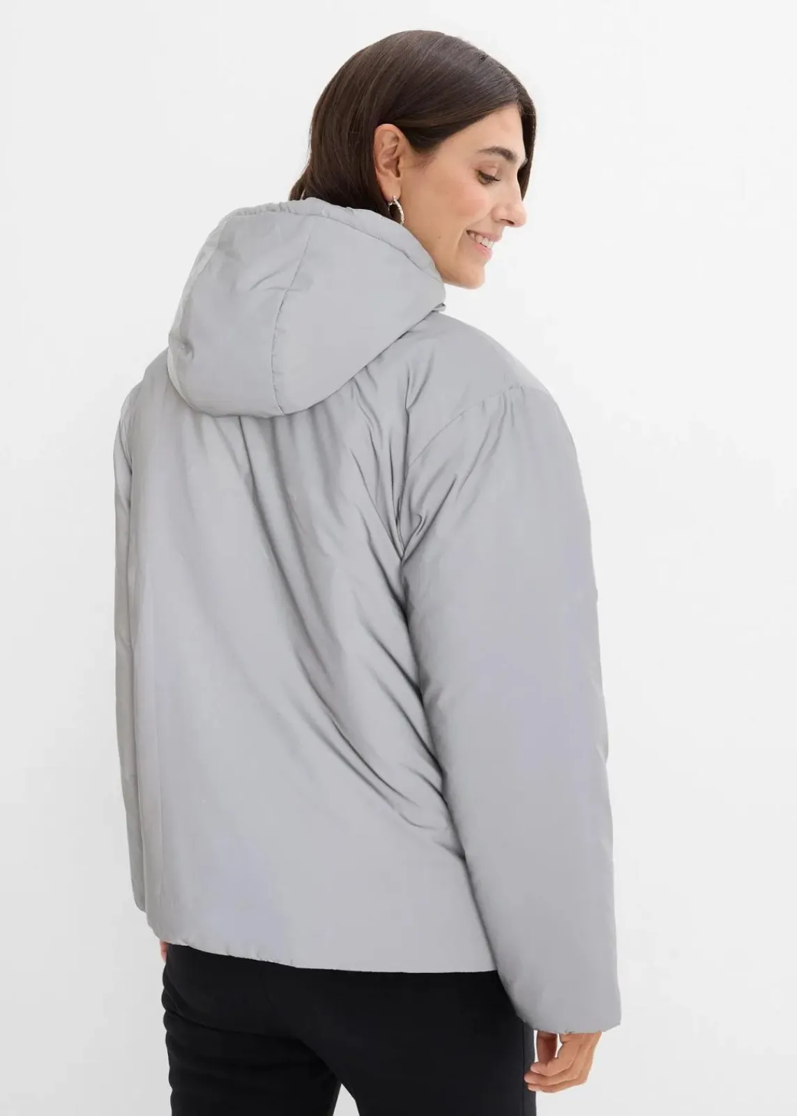 bonprix Bekleidung·Blazer|Umstandsmode^3-in-1 Reflektierende Umstandsjacke mit Trage- und Schwangerschaftseinsatz grau