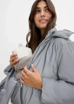 bonprix Bekleidung·Blazer|Umstandsmode^3-in-1 Reflektierende Umstandsjacke mit Trage- und Schwangerschaftseinsatz grau